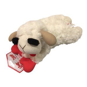 Lamb Chop Holiday Knit Face Soft PlasticEars Front Paws Hat 11" Plush Squeak Dog